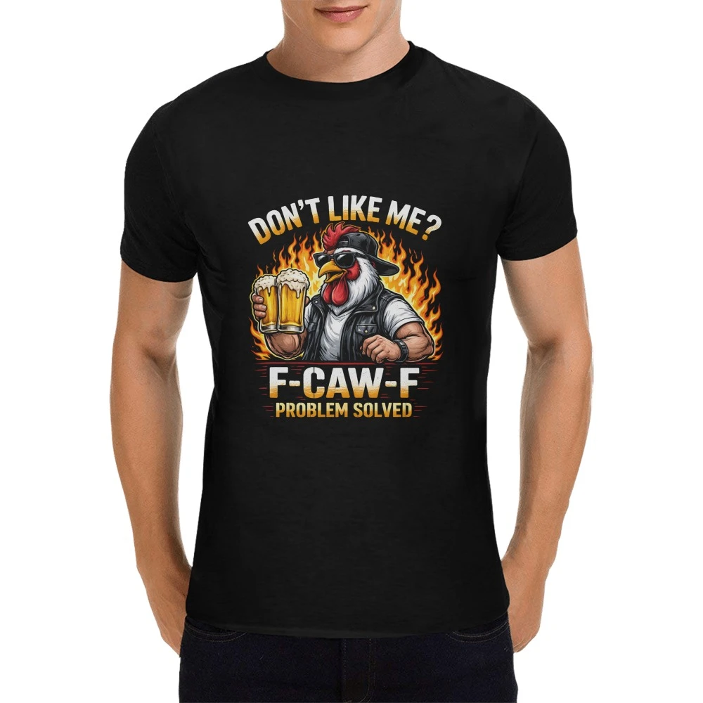 Biker Chicken Dont Like Me FCawF Mens TShirt