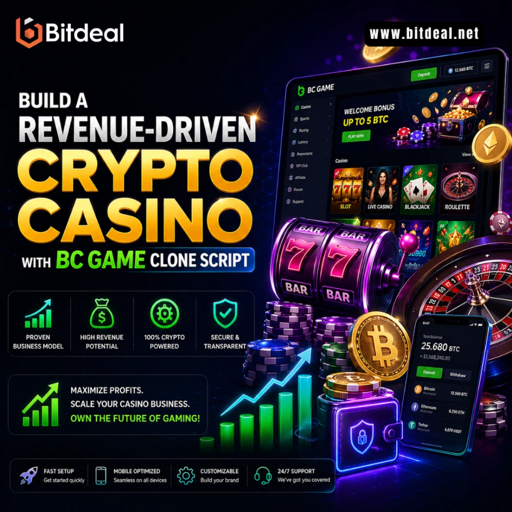 Build a RevenueDriven Crypto Casino with a BC Game Clone Script